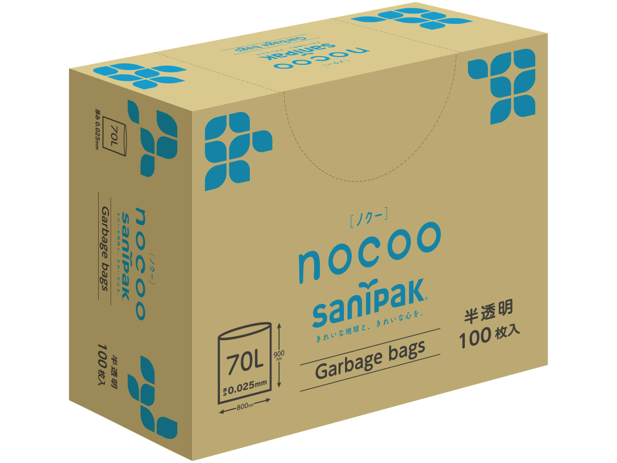 nocoo BOX 70L 半透明 100枚 0.025mm