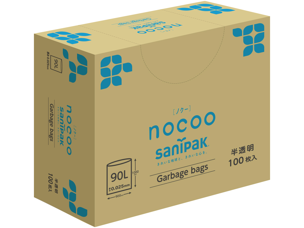 nocoo BOX 90L 半透明 100枚 0.025mm