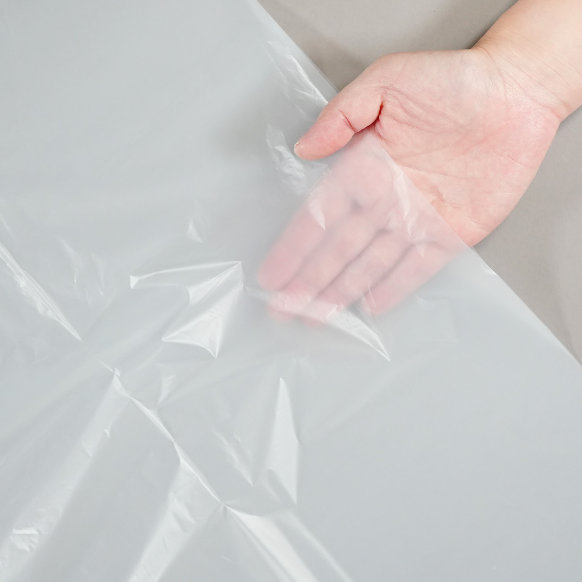 白半透明の袋で、中身が見えにくいです。