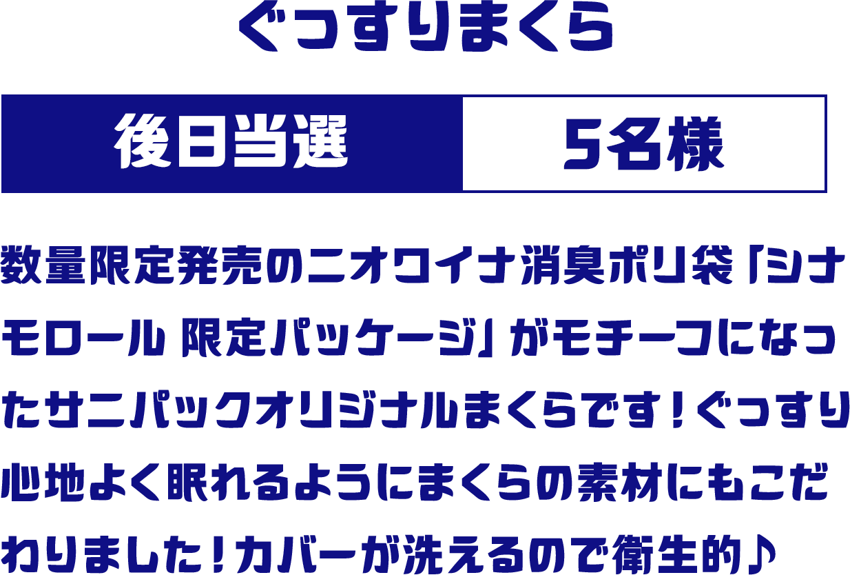 ぐっすりまくら 後日抽選 5名様
