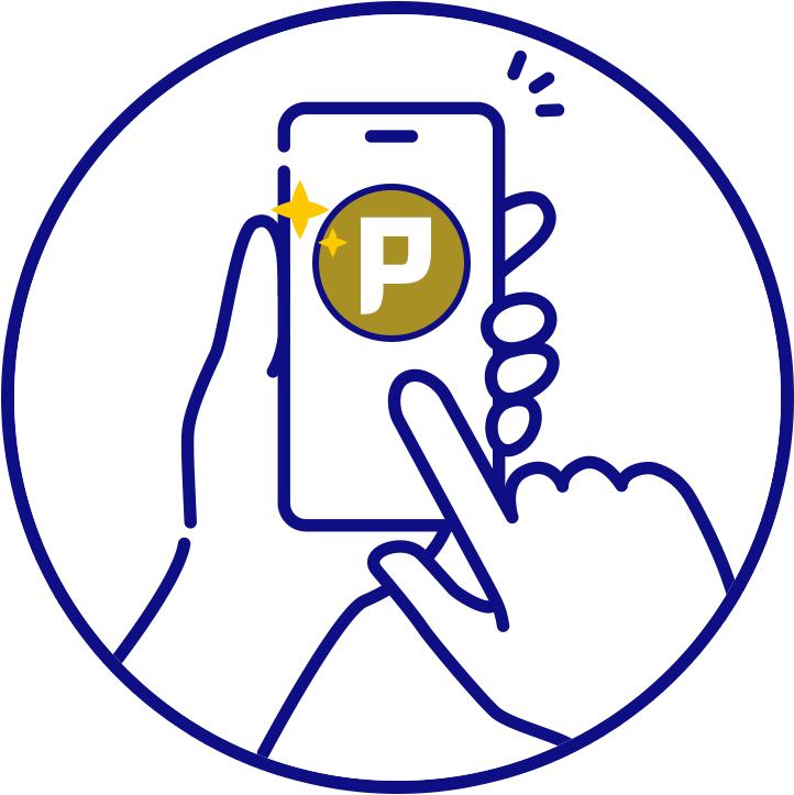 ポイントを受け取るイメージ