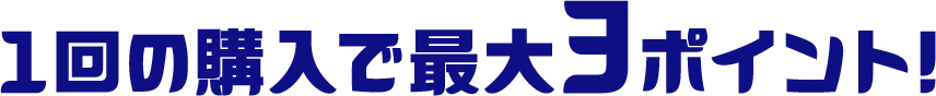 1回の購入で最大3ポイント!