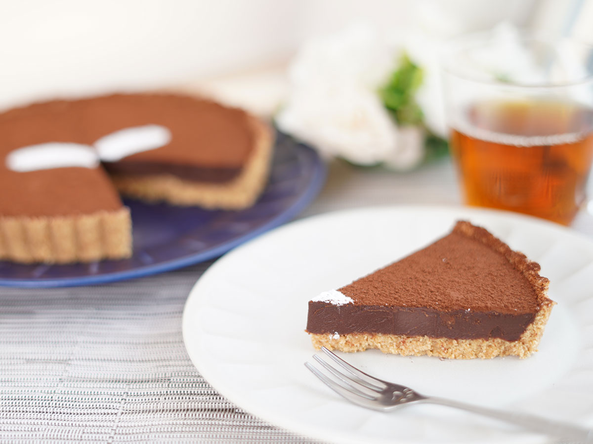 ポリ袋で作った生チョコタルト