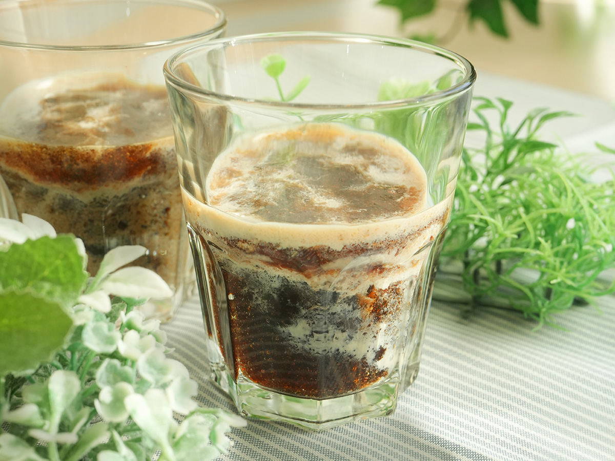飲んでおいしい「コーヒーゼリーミルク」ポリ袋レシピ