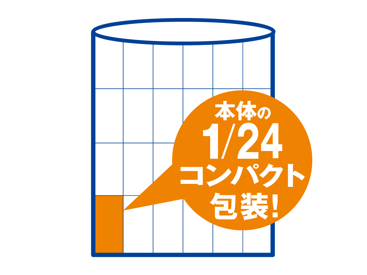 本体の1/24コンパクト包装