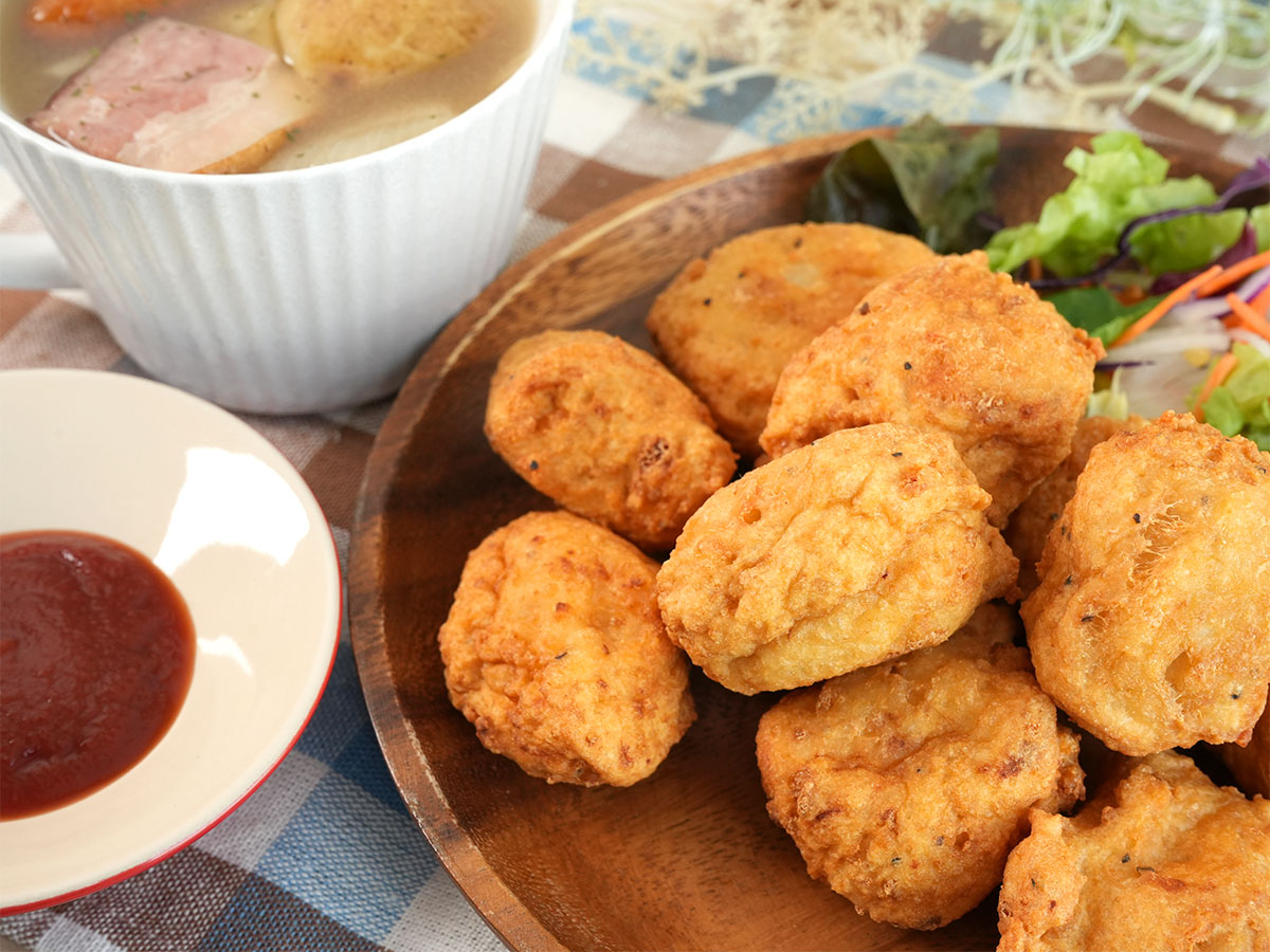 ポリ袋で混ぜて揚げるだけ!ヘルシーで簡単!「お豆腐ナゲット」ポリ袋レシピ