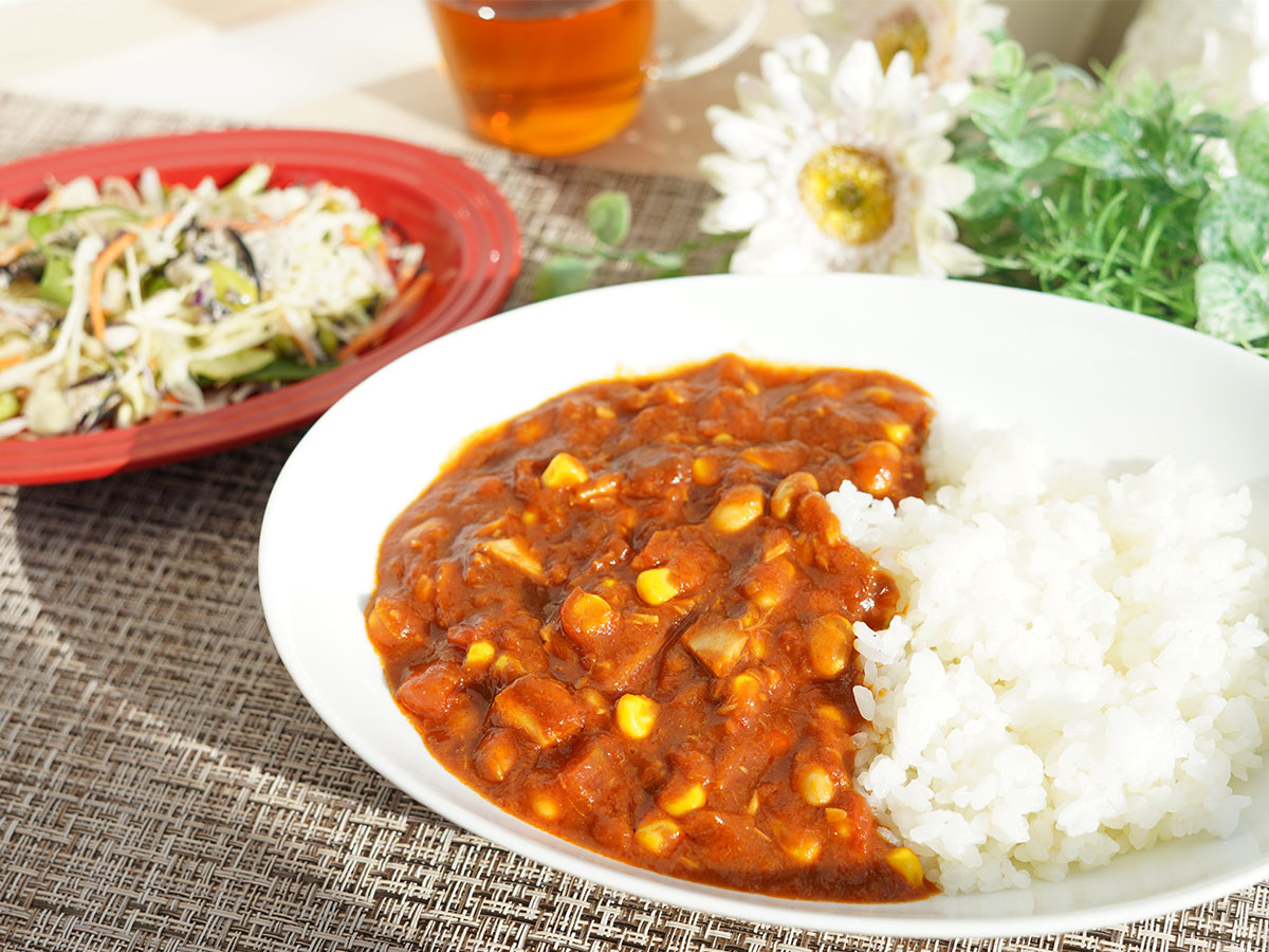 ポリ袋レシピで作ったトマトツナカレー