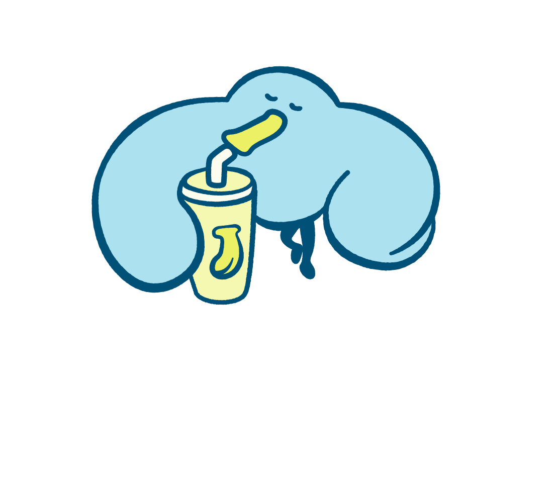 サニープロフィール２「バナナスムージーが大好き。ポリ袋でたのしく作れてお気に入り。」