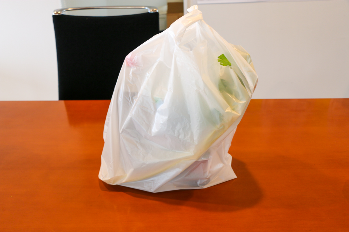 3Lサイズのレジ袋使用例