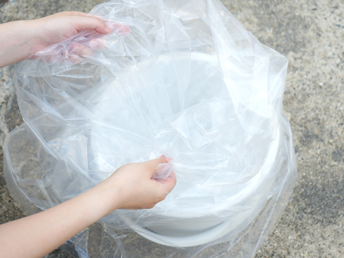 ゴミ袋を二重にする